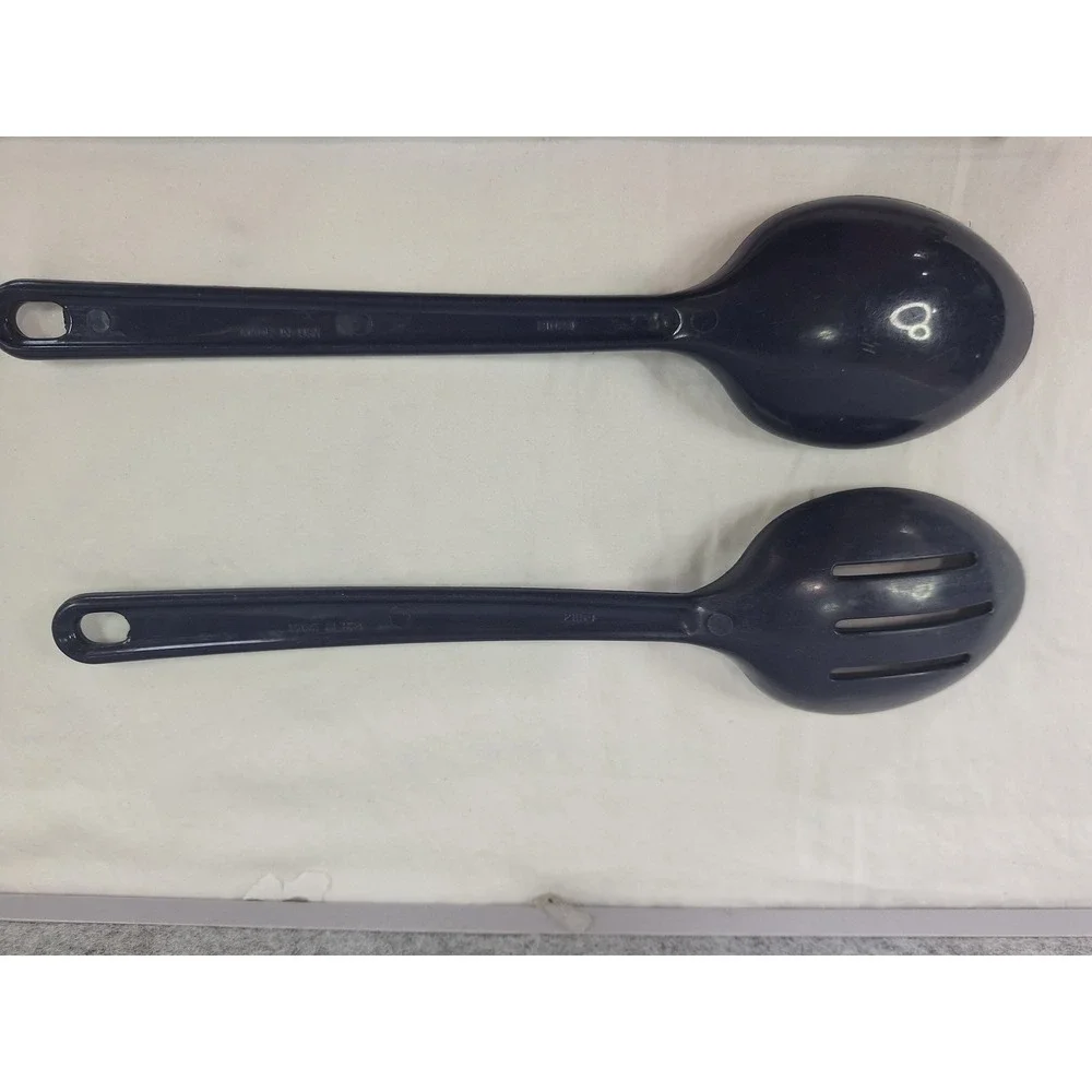 Pyrex Accessories Navy Blue Nylon Basting and Slotted Spoon Set Made in USA 2pc